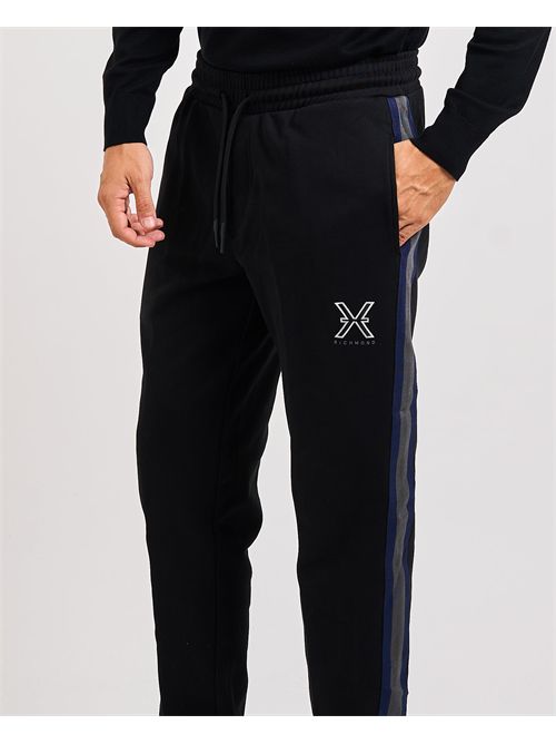 Pantalon jogging homme Richmond X avec bandes latérales RICHMOND X | UMA25034PABLACK